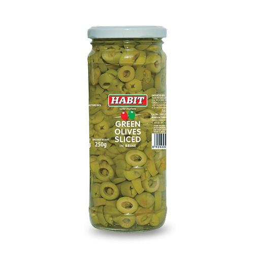 HABIT GREEN OLIVES SLICED 430GM